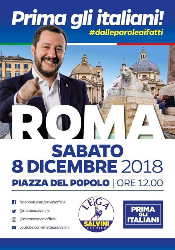 Leganord manifestazione Roma 8 dicembre 2018