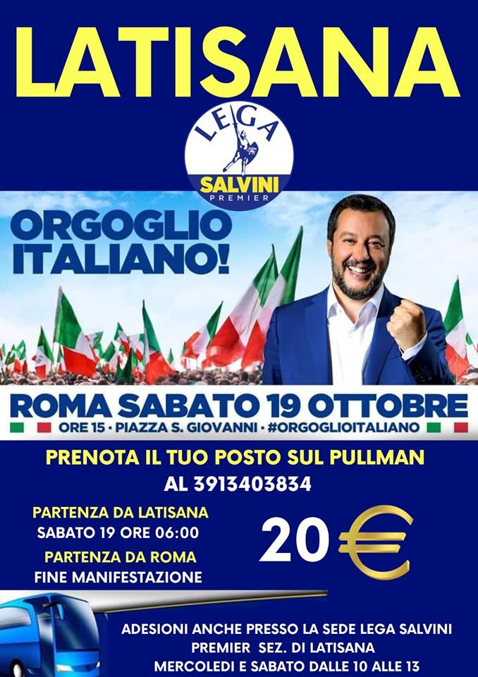 LEGA Salvini Premier - Roma 2019
